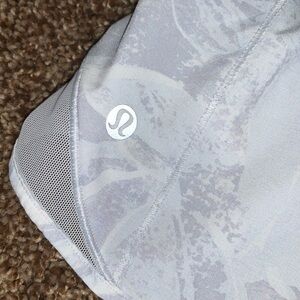 White pattern Lululemon shorts size 6